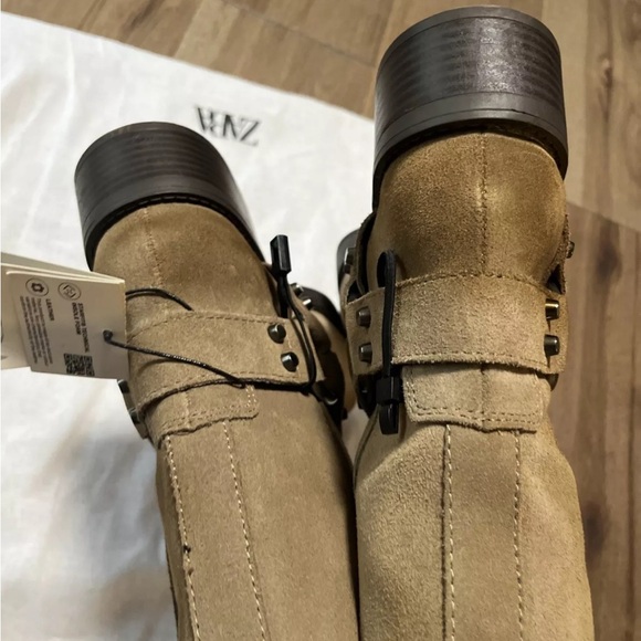 Zara New with Tags Suede Biker Ankle Boots size 10. Please look at pictures. - Picture 2 of 15